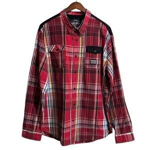 Parish Nation Long Sleeves Button Front Plaid Shirt Size 3XL